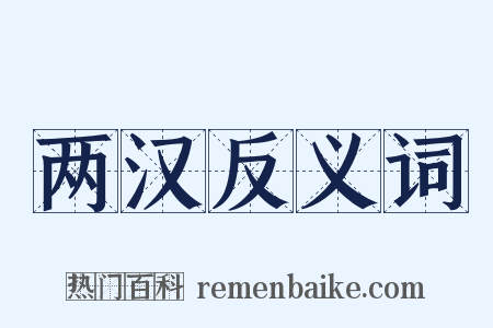 两汉反义词是什么意思的图片